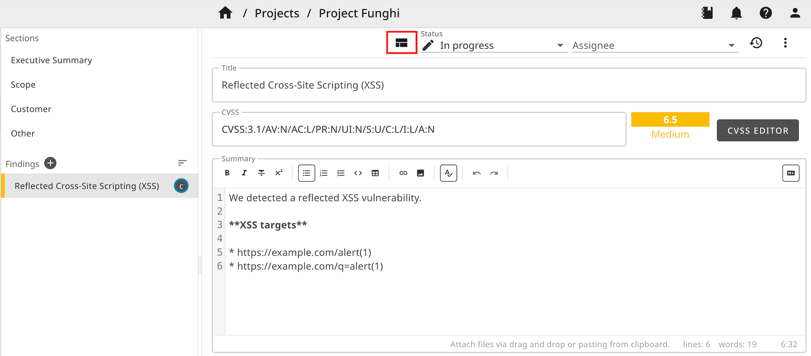Finding created from template library