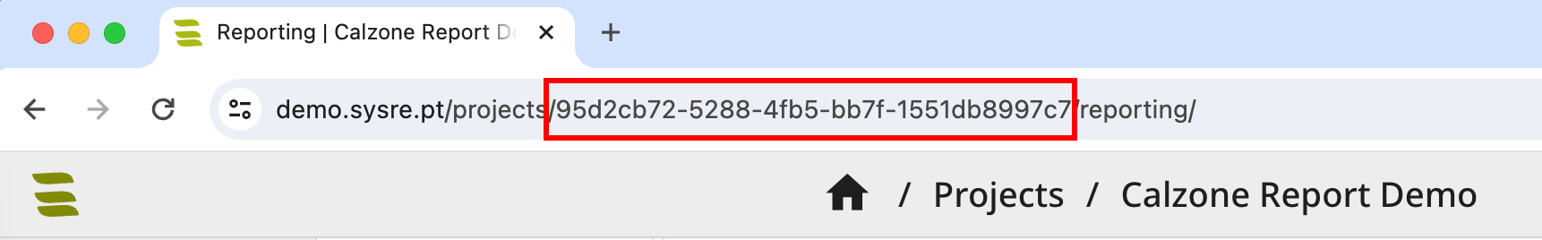 Find the project ID in the URL