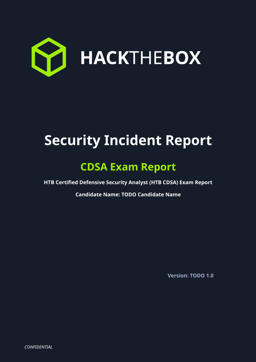 HTB CDSA Report Demo