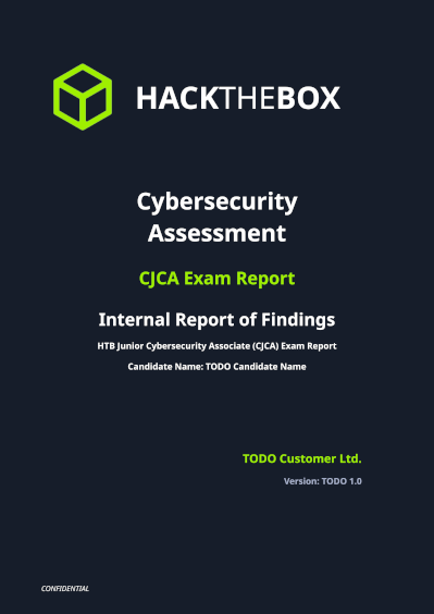 HTB CJCA Report Demo