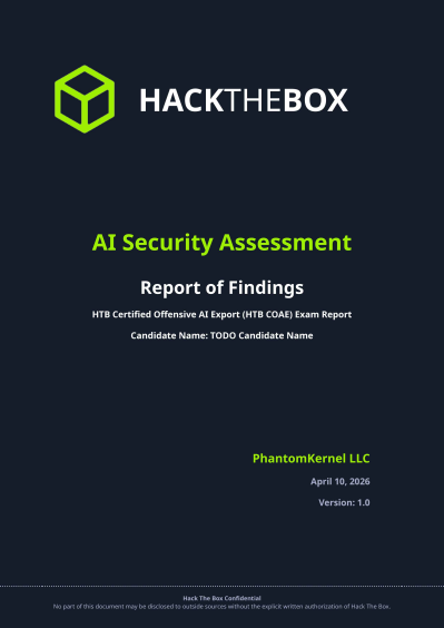 HTB COAE Report Demo