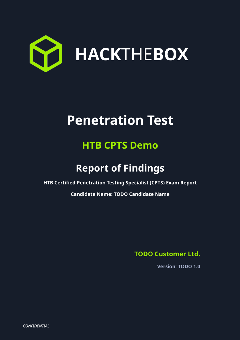 HTB CPTS Report Demo