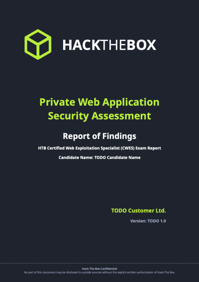 HTB CWES Report Demo