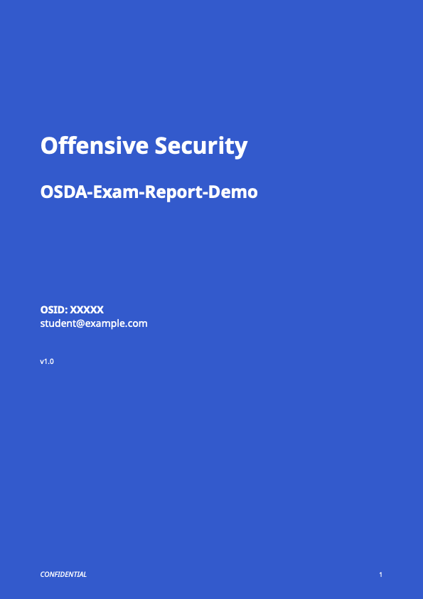 OSDA Exam Report Demo