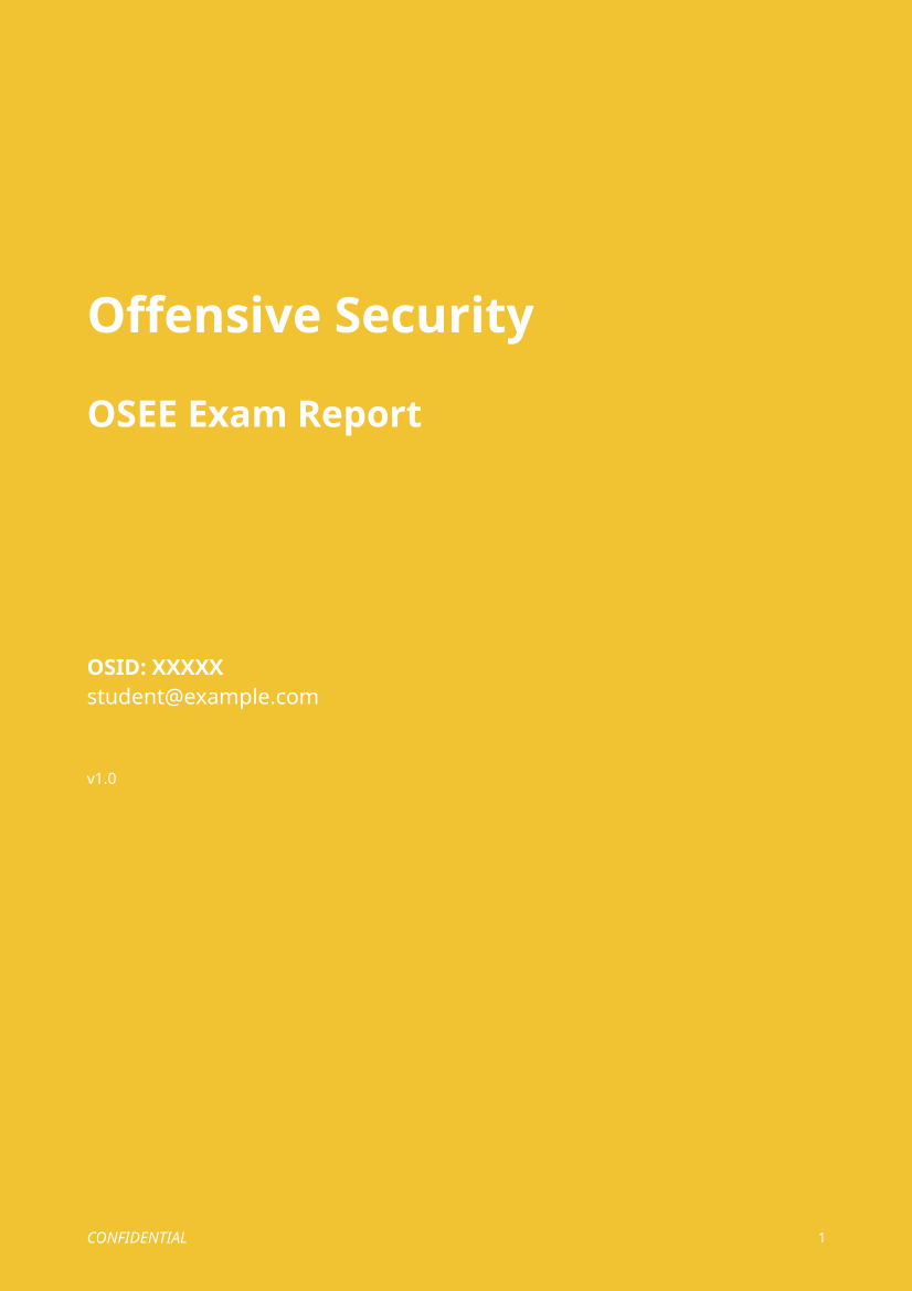 OSEE Exam Report Demo