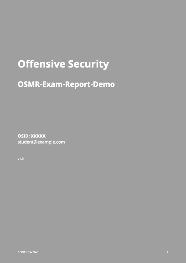 OSMR Exam Report Demo