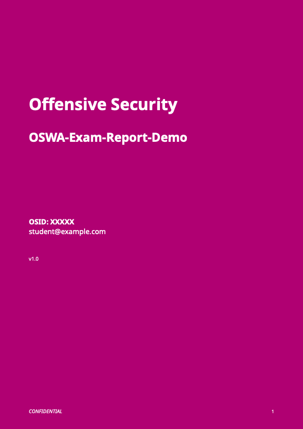 OSWA Exam Report Demo
