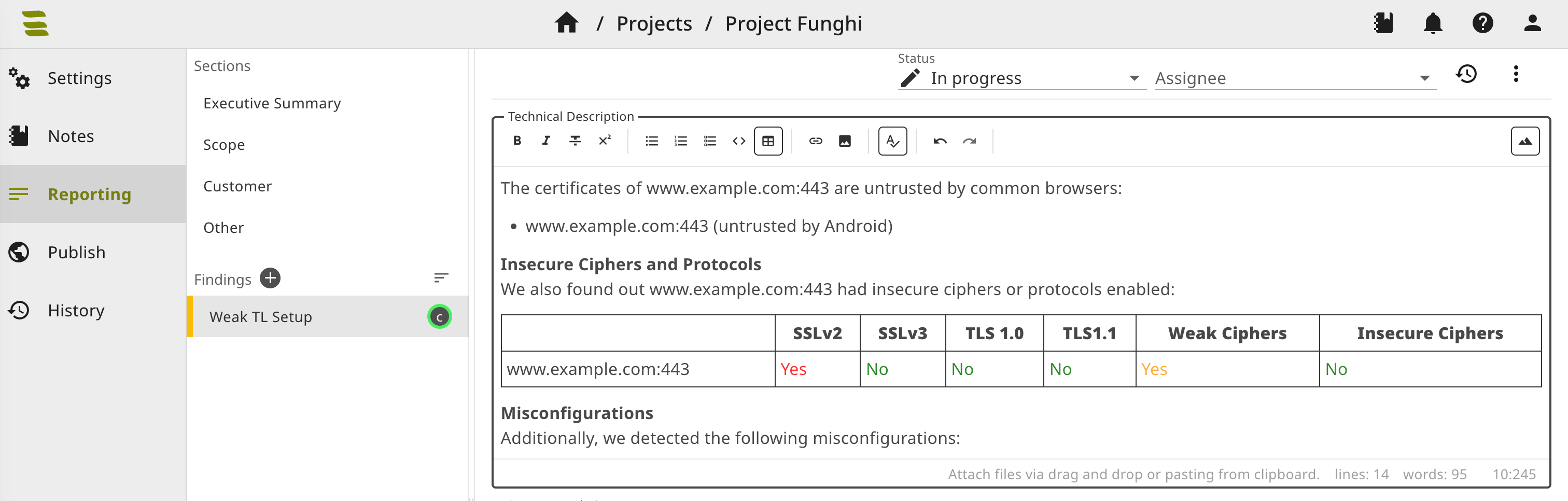 Pushed sslyze finding