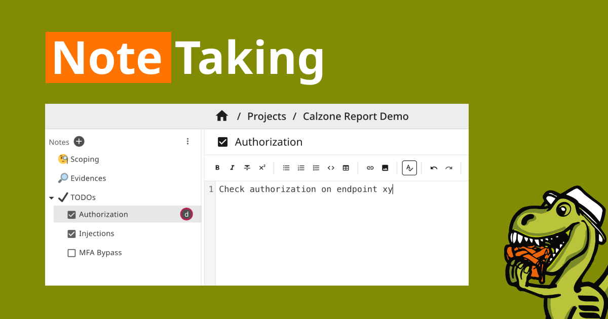 Note tree in a project